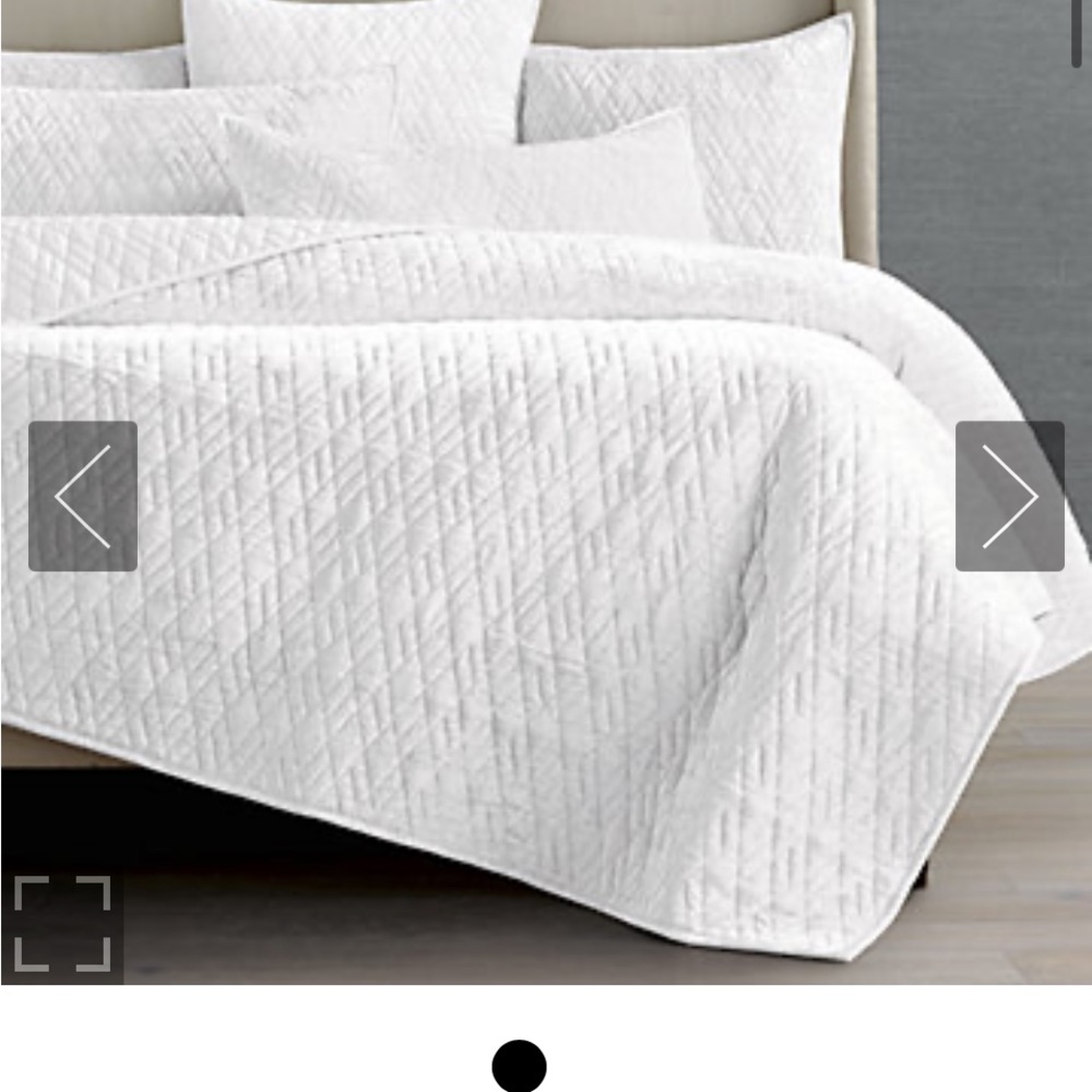 Elegant White Quilt and Two Euro Shams